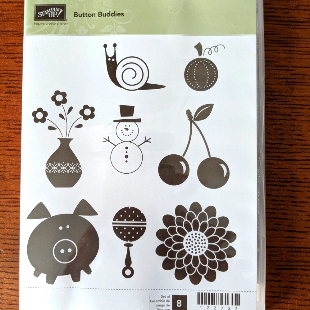 RETIRED Stampin' Up - Button Buddies Stamp Set